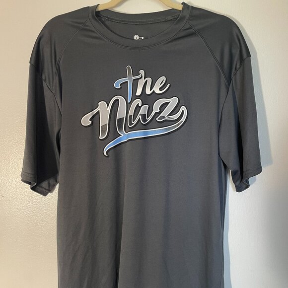 L Badger Gray The Naz Men's Sports Top - Picture 1 of 5